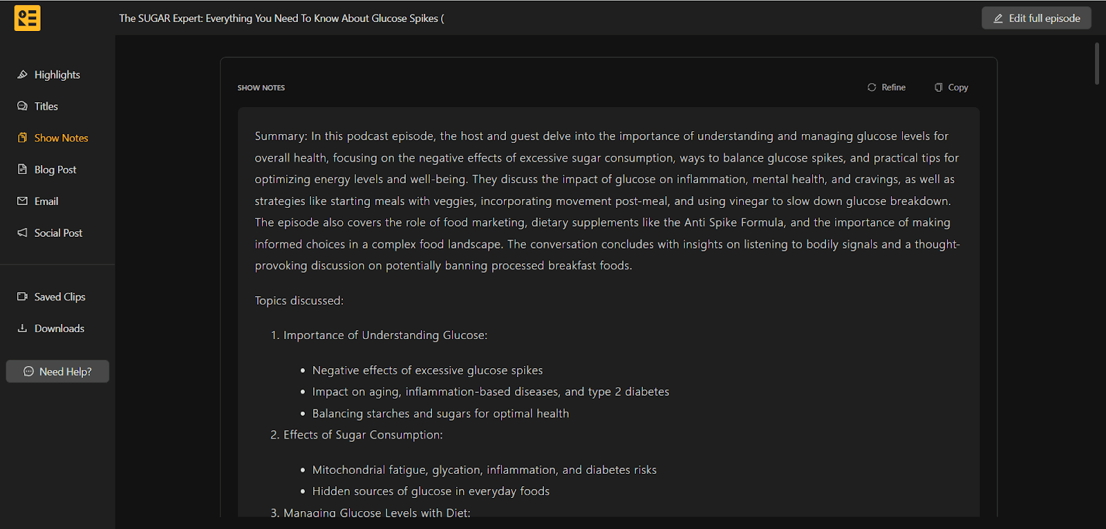 Preview of Recast studio's short clip generator tool with it's funtionalities and creating a short clip of a famous joe rogen's podcast