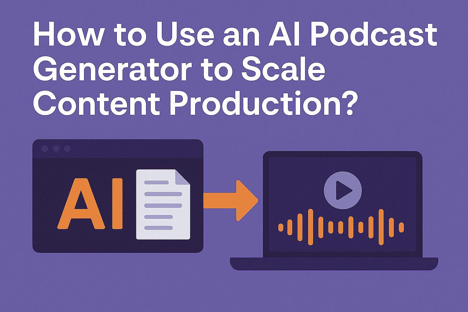 How to Use an AI Podcast Generator to Scale Content Production?