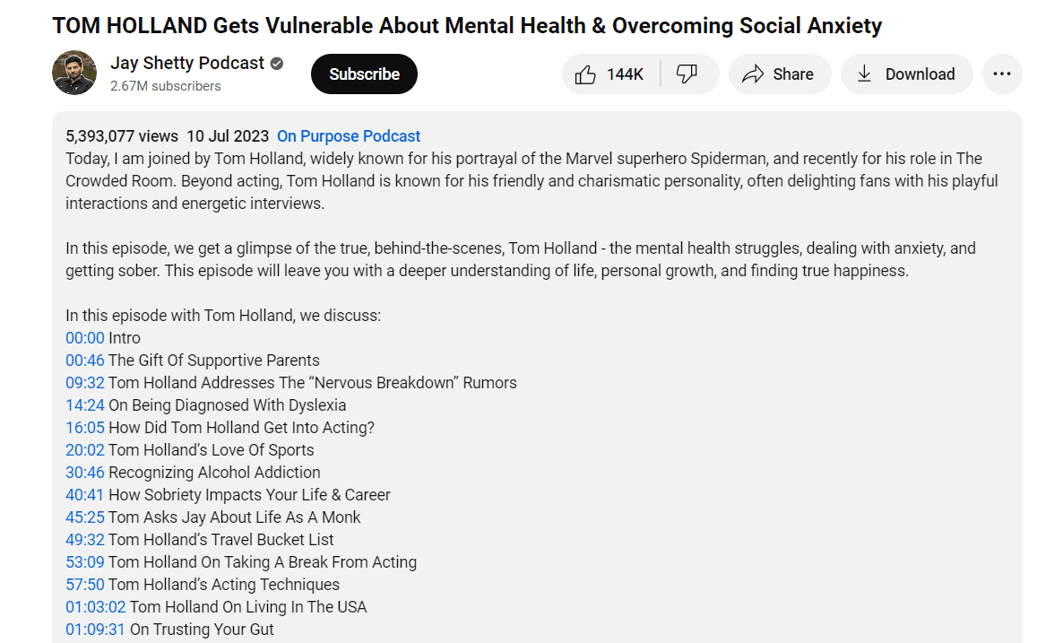 Varieties of Podcast Descriptions